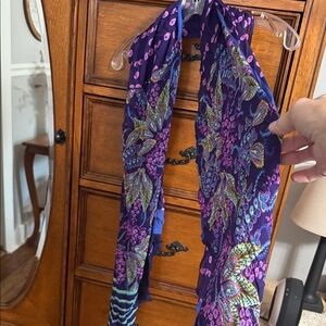 Vera Bradley Vibrant Purple and Blue Scarf